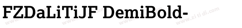 FZDaLiTiJF DemiBold字体转换